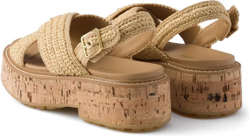 Prada Sandalen met gehaakt bandje Beige - Foto 5