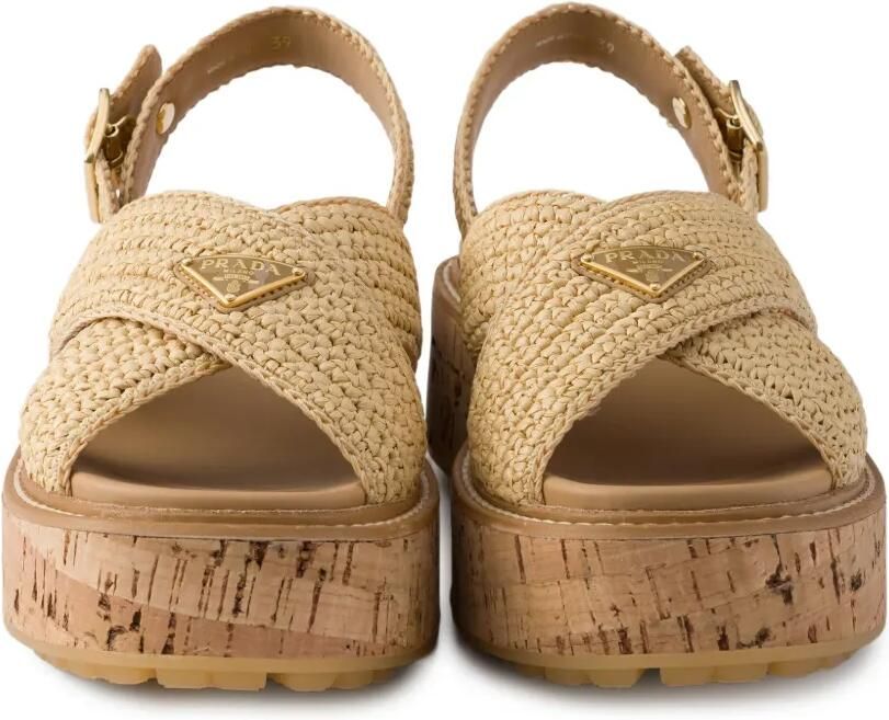Prada Sandalen met gehaakt bandje Beige - Foto 3