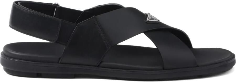 Prada Sandalen met gekruiste bandjes Zwart