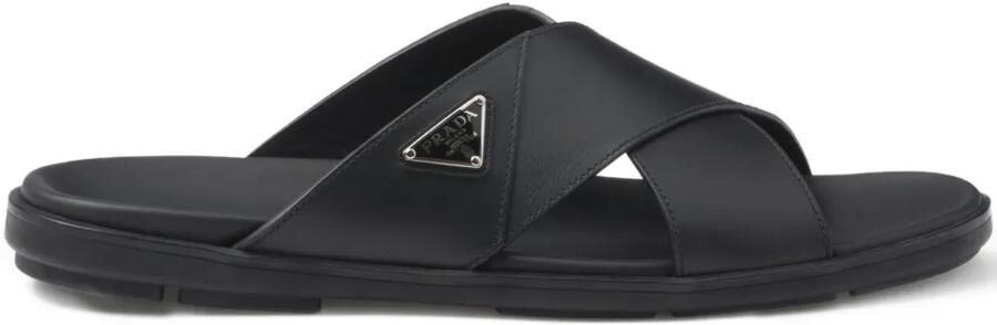 Prada Sandalen met gekruiste bandjes Zwart