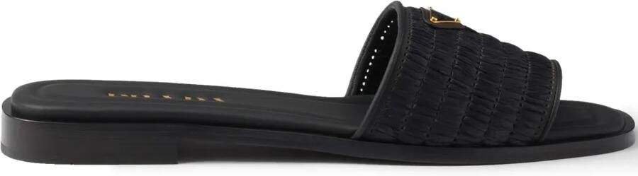 Prada Sandalen met logo Zwart