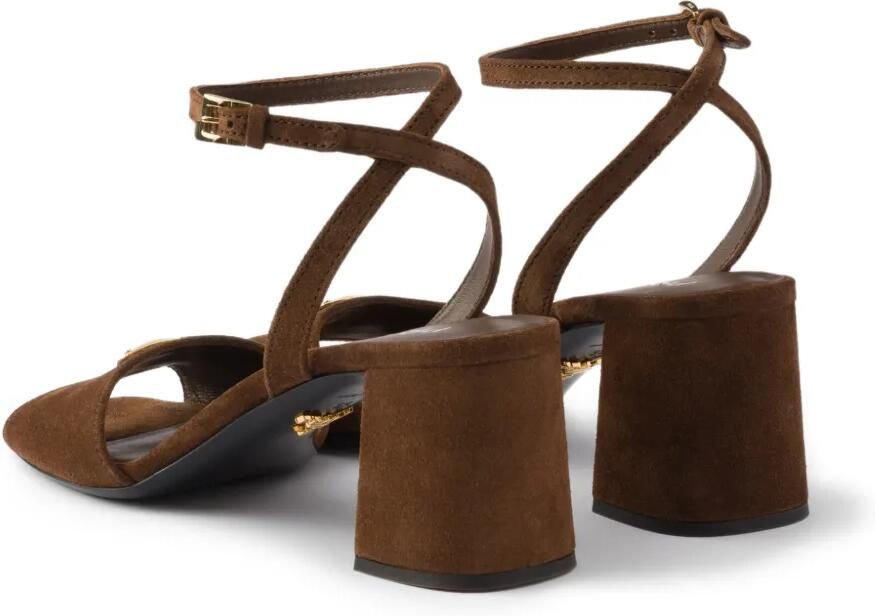 Prada Sandalen met logoplakkaat Bruin - Foto 4