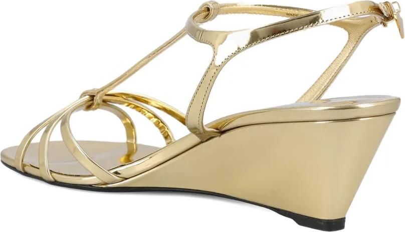 Prada Sandalen met metallic-effect en sleehak Goud - Foto 4