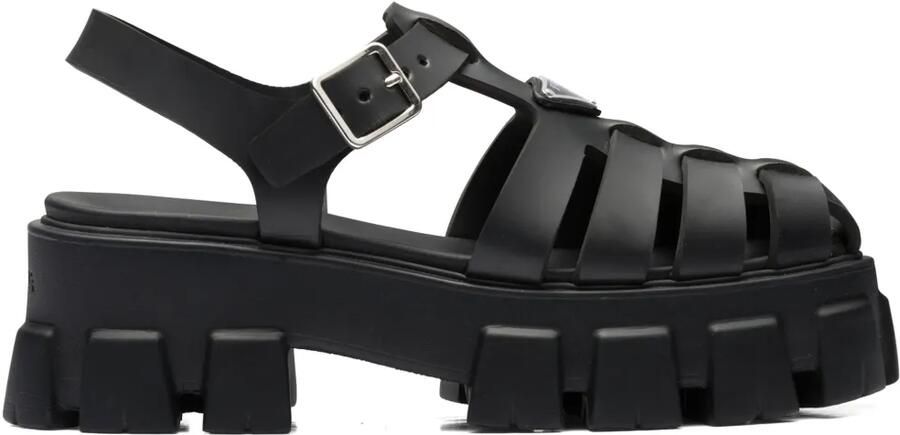 Prada Sandalen met plateauzool Zwart