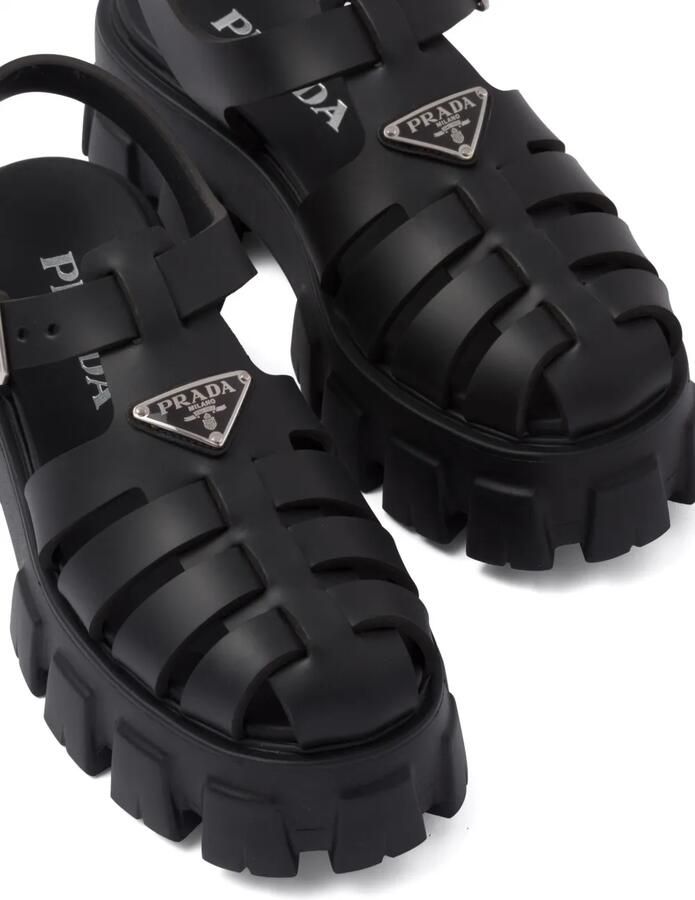 Prada Sandalen met plateauzool Zwart - Foto 2