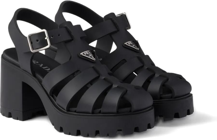 Prada Sandalen met plateauzool Zwart - Foto 5