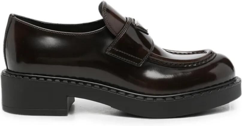 Prada Satijnen loafers Bruin