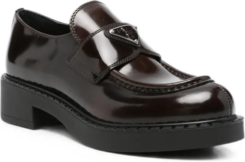 Prada Satijnen loafers Bruin - Foto 3