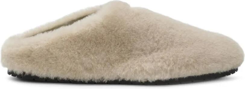Prada shearling mules Beige