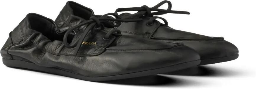 Prada Shuffle antieke leren bootschoenen Zwart - Foto 5