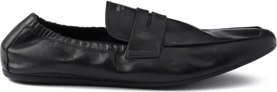 Prada Shuffle leren loafers Zwart