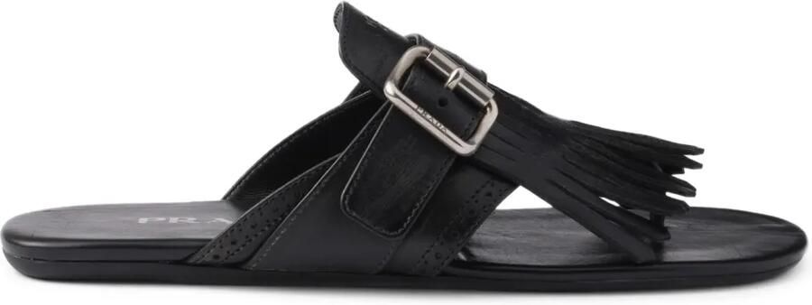 Prada Shuffle leren sandalen Zwart