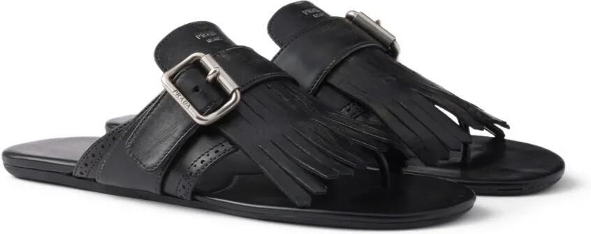 Prada Shuffle leren sandalen Zwart - Foto 5