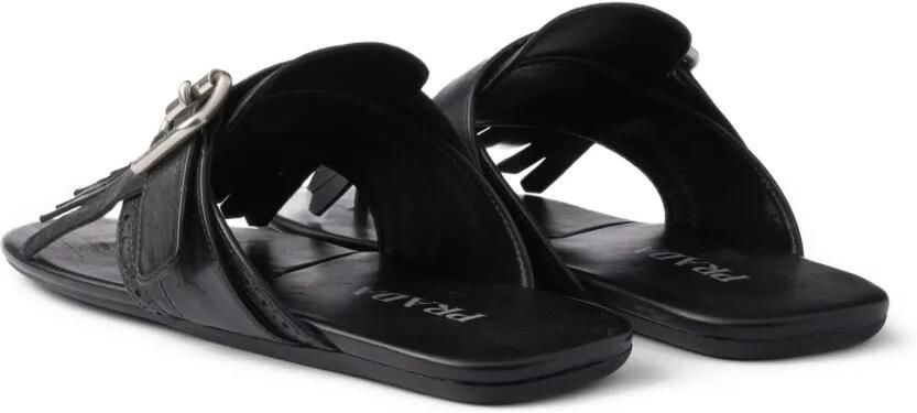 Prada Shuffle leren sandalen Zwart - Foto 4
