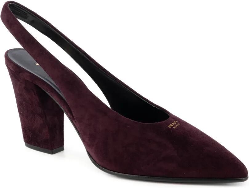 Prada Slingback pumps met puntige neus Paars - Foto 3