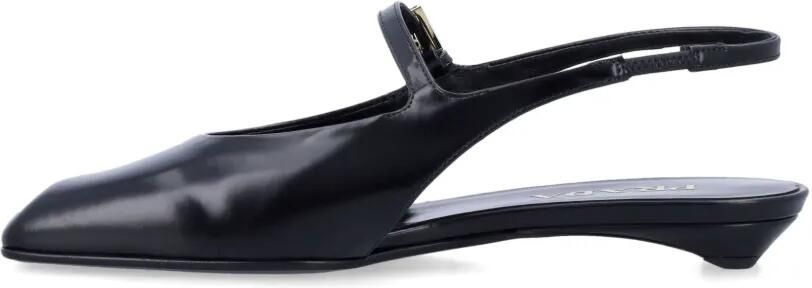 Prada Slingback pumps met vierkante neus Zwart - Foto 4