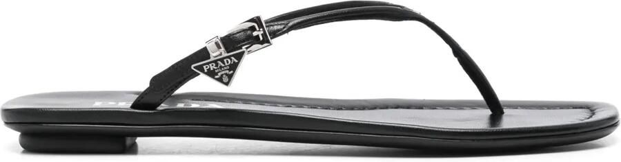 Prada Slippers met email logo Zwart