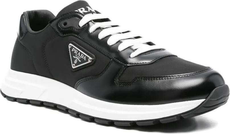 Prada Sneakers met leren vlakken Zwart - Foto 3