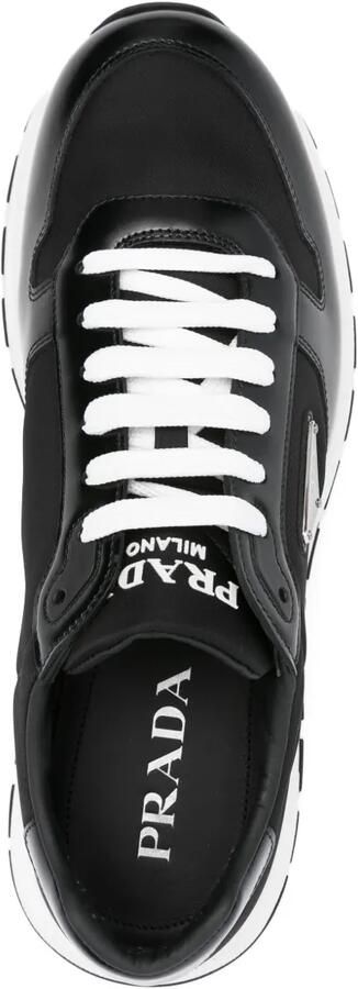 Prada Sneakers met leren vlakken Zwart - Foto 5