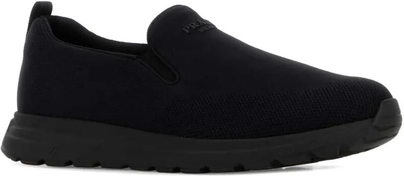 Prada Sneakers met logo-reliëf Zwart