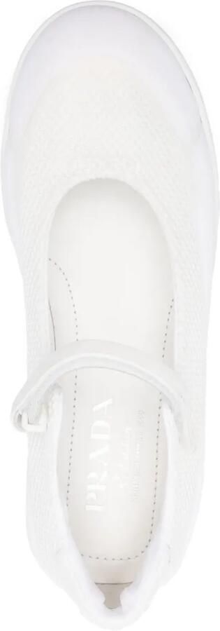 Prada Sneakers met logodetail en ronde neus Wit - Foto 4
