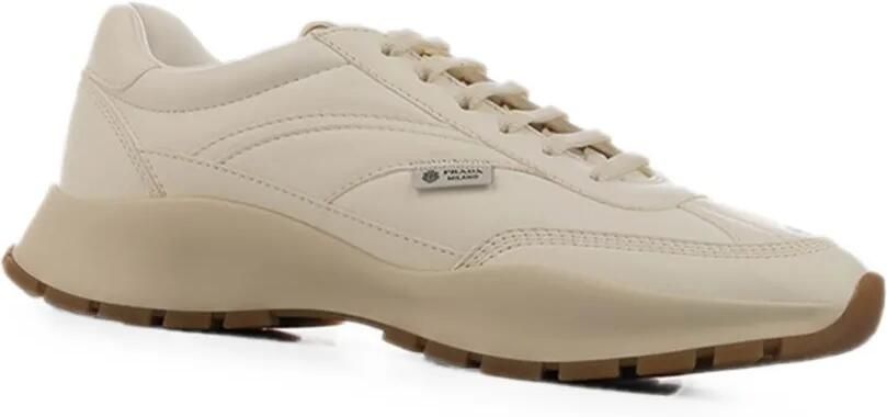 Prada Sneakers met logopatch Beige