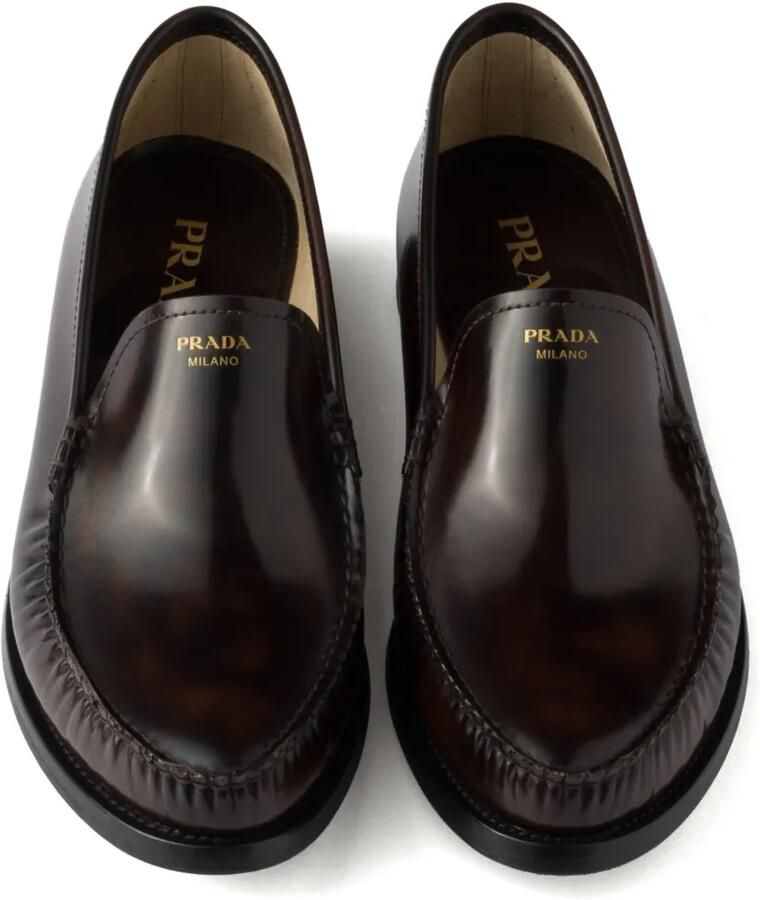 Prada Sneakers van geborsteld leer Bruin - Foto 2