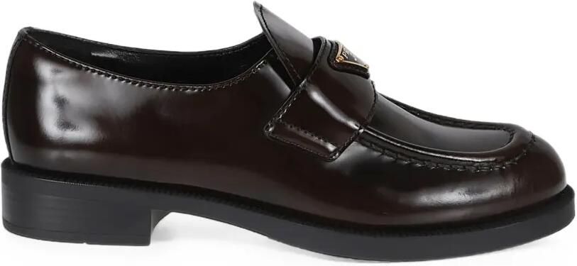 Prada Sneakers van geborsteld leer Bruin