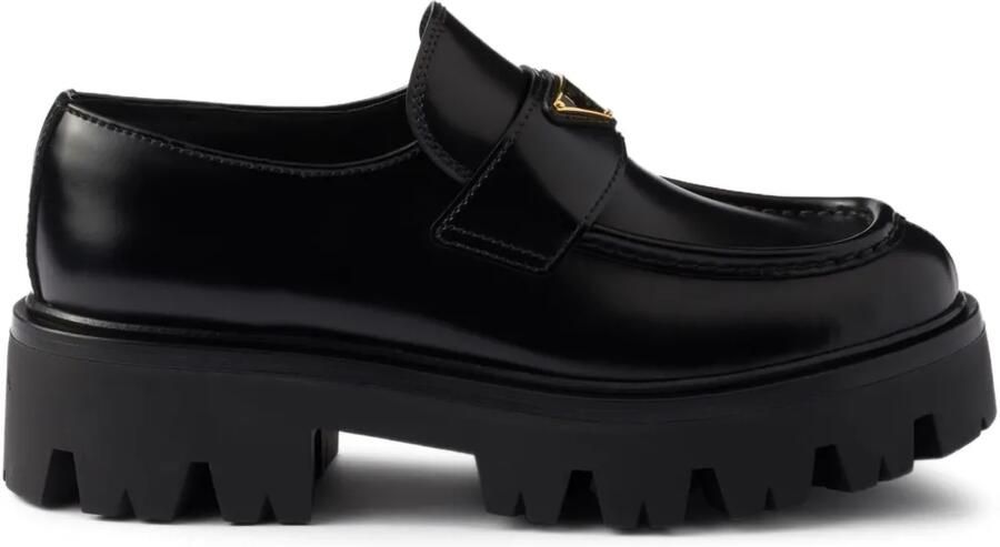 Prada Sneakers van geborsteld leer Zwart