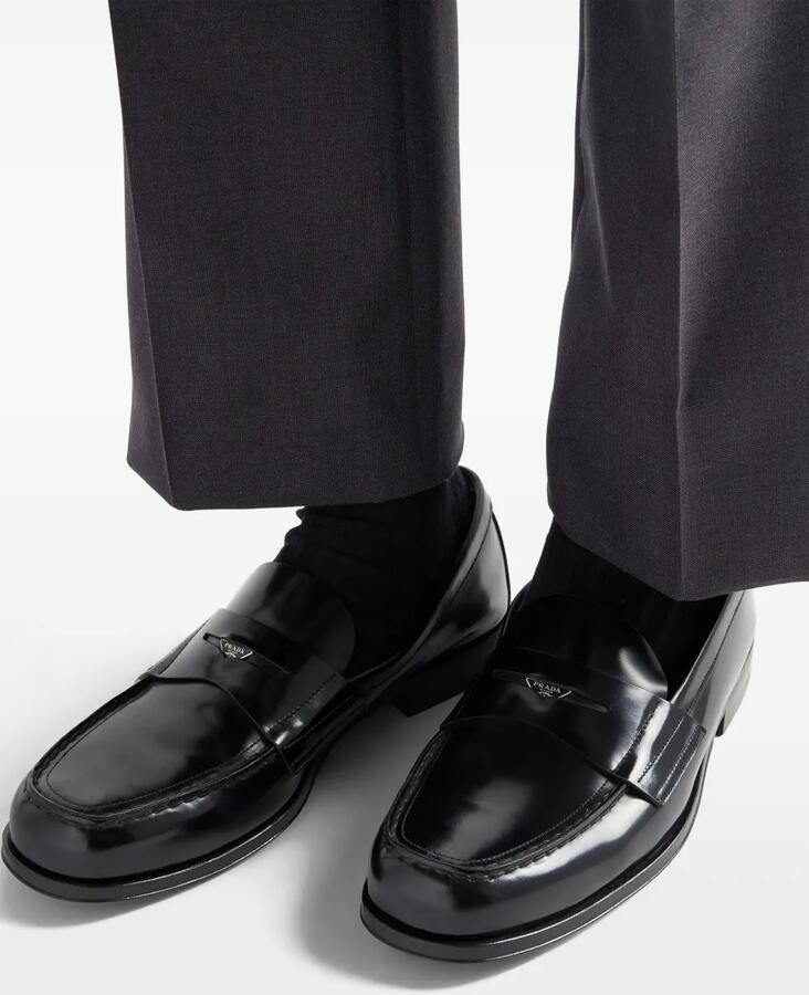 Prada Sneakers van geborsteld leer Zwart - Foto 3