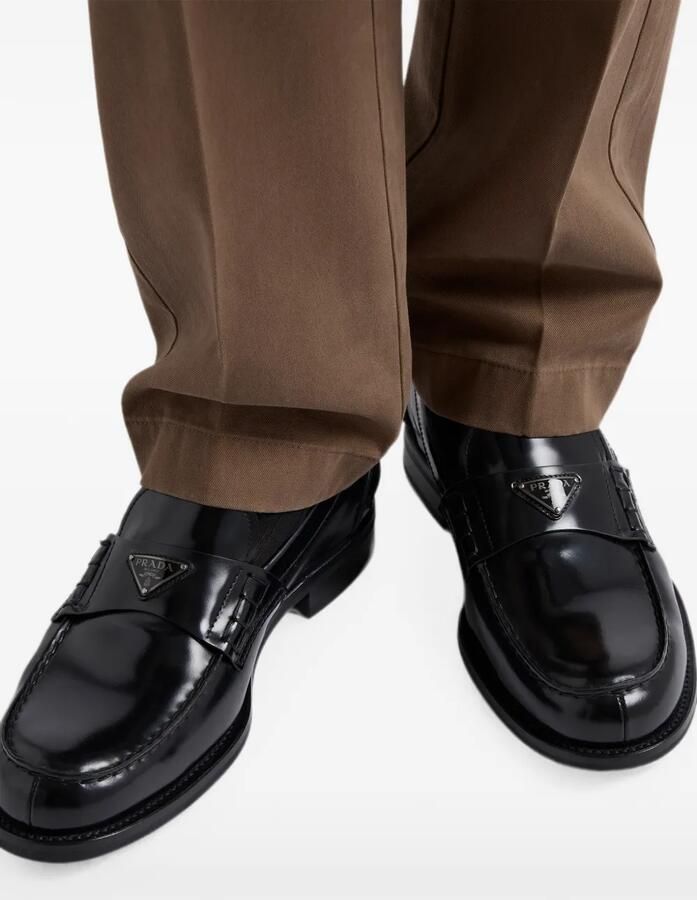 Prada Sneakers van geborsteld leer Zwart - Foto 3