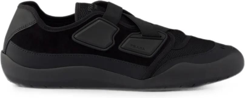 Prada Speedrock leren sneakers met mesh Zwart