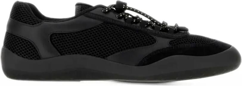 Prada Speedrock mesh fabric sneakers Zwart