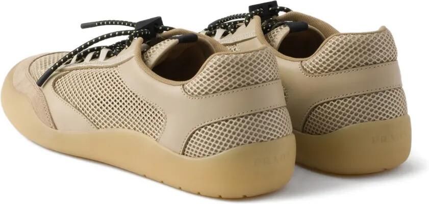 Prada Speedrock mesh stof sneakers Beige - Foto 5