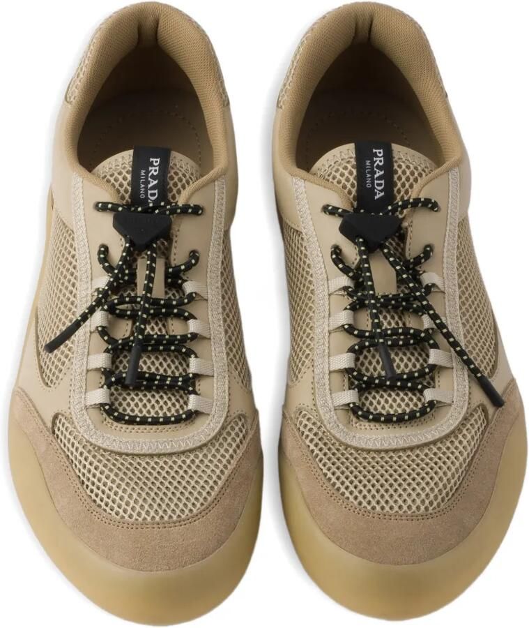 Prada Speedrock mesh stof sneakers Beige - Foto 2