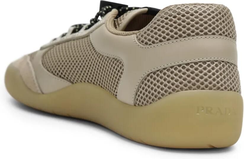 Prada Speedrock mesh stof sneakers Beige - Foto 3