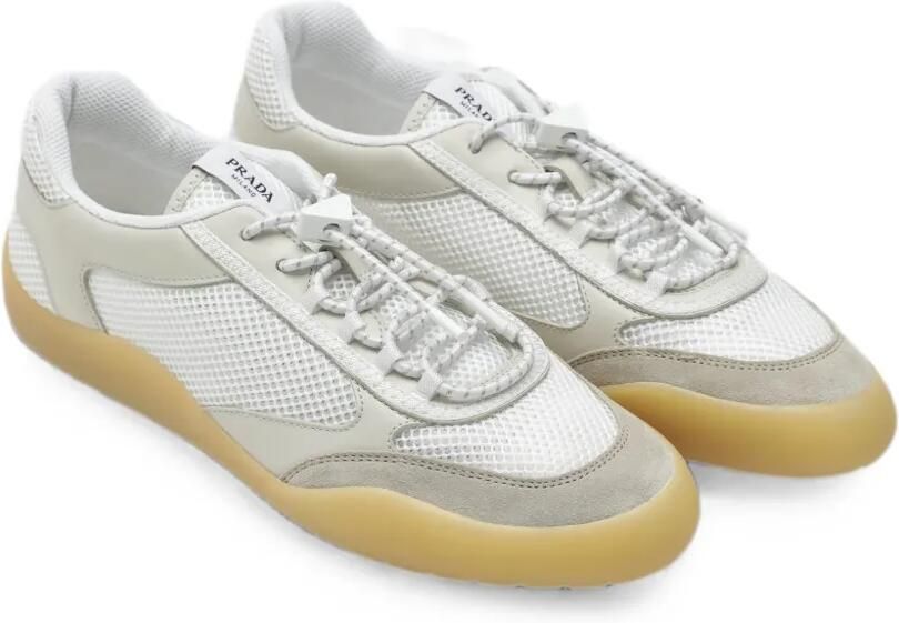 Prada Speedrock mesh stof sneakers Wit - Foto 2