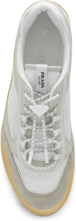 Prada Speedrock mesh stof sneakers Wit - Foto 4