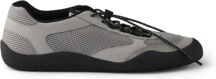 Prada Speedrock sneakers met mesh vlakken Grijs