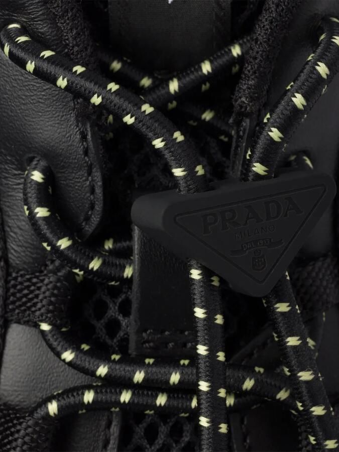 Prada Speedrock sneakers met mesh vlakken Zwart