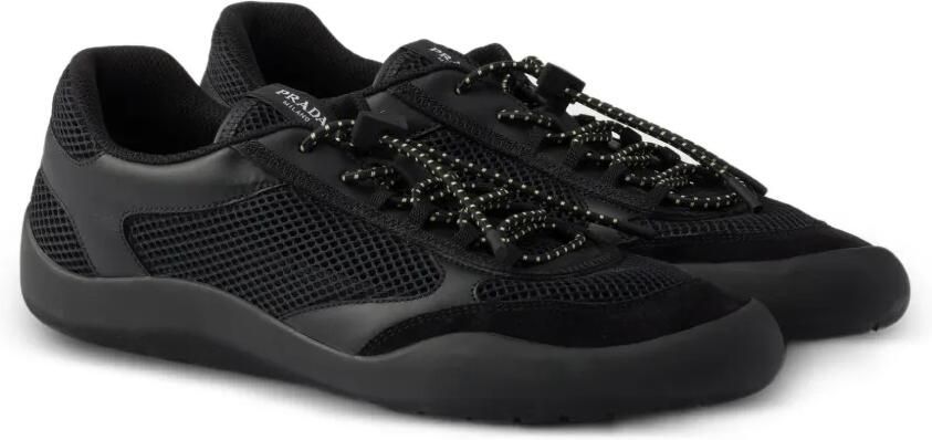 Prada Speedrock sneakers met mesh vlakken Zwart - Foto 4