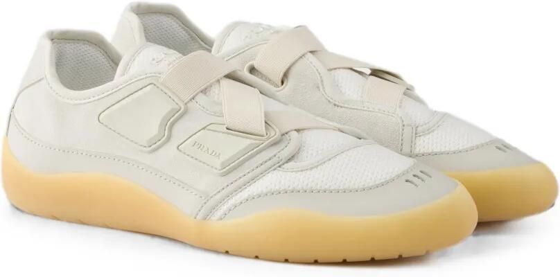 Prada Speedrock technische mesh en leren sneakers Beige - Foto 4