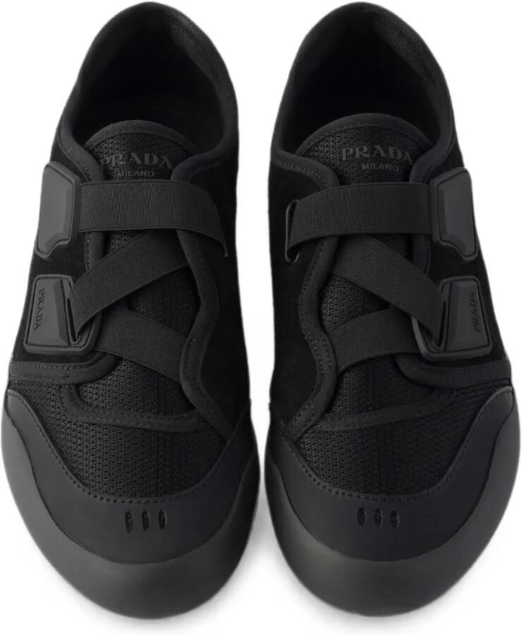 Prada Speedrock technische mesh en leren sneakers Zwart - Foto 2