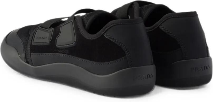 Prada Speedrock technische mesh en leren sneakers Zwart - Foto 5