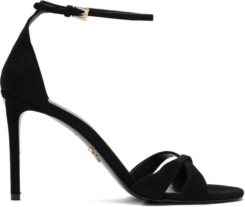 Prada Stiletto sandalen met gekruiste bandjes Zwart