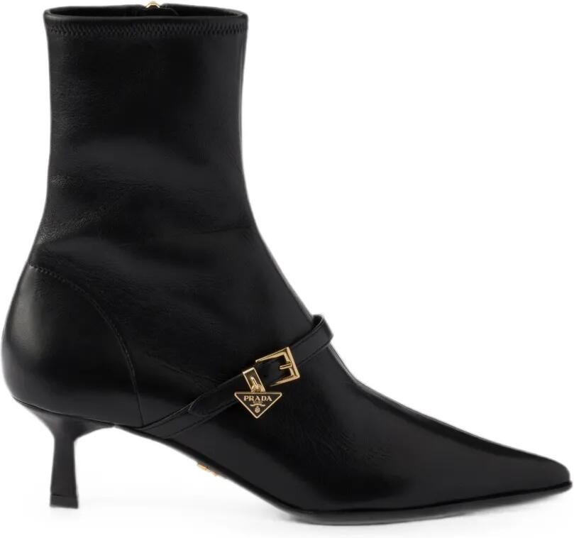 Prada Stretch nappaleren laarzen Zwart