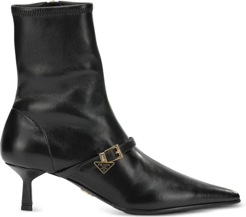 Prada Stretch nappaleren laarzen Zwart