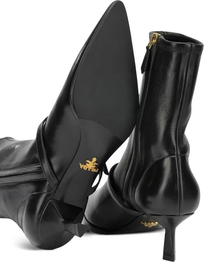 Prada Stretch nappaleren laarzen Zwart - Foto 4