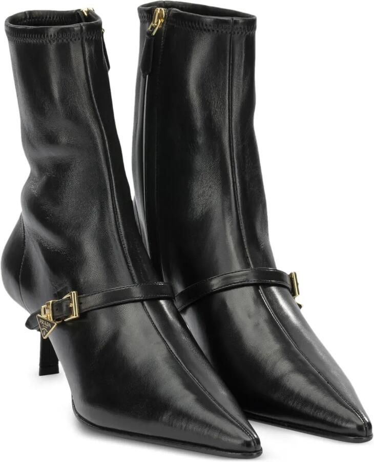 Prada Stretch nappaleren laarzen Zwart - Foto 3
