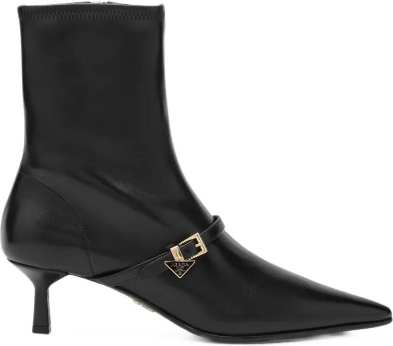 Prada Stretch nappaleren laarzen Zwart